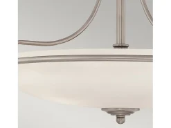 Plafón-Elstead Griffin 4 Ljus Semi Spot Tak Ljus Antik Nickel, E27 Gris