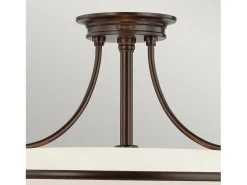 Plafón-Elstead Griffin 4 Ljus Semi Flush Ceiling Light Palladian Brons, E27 Bronce