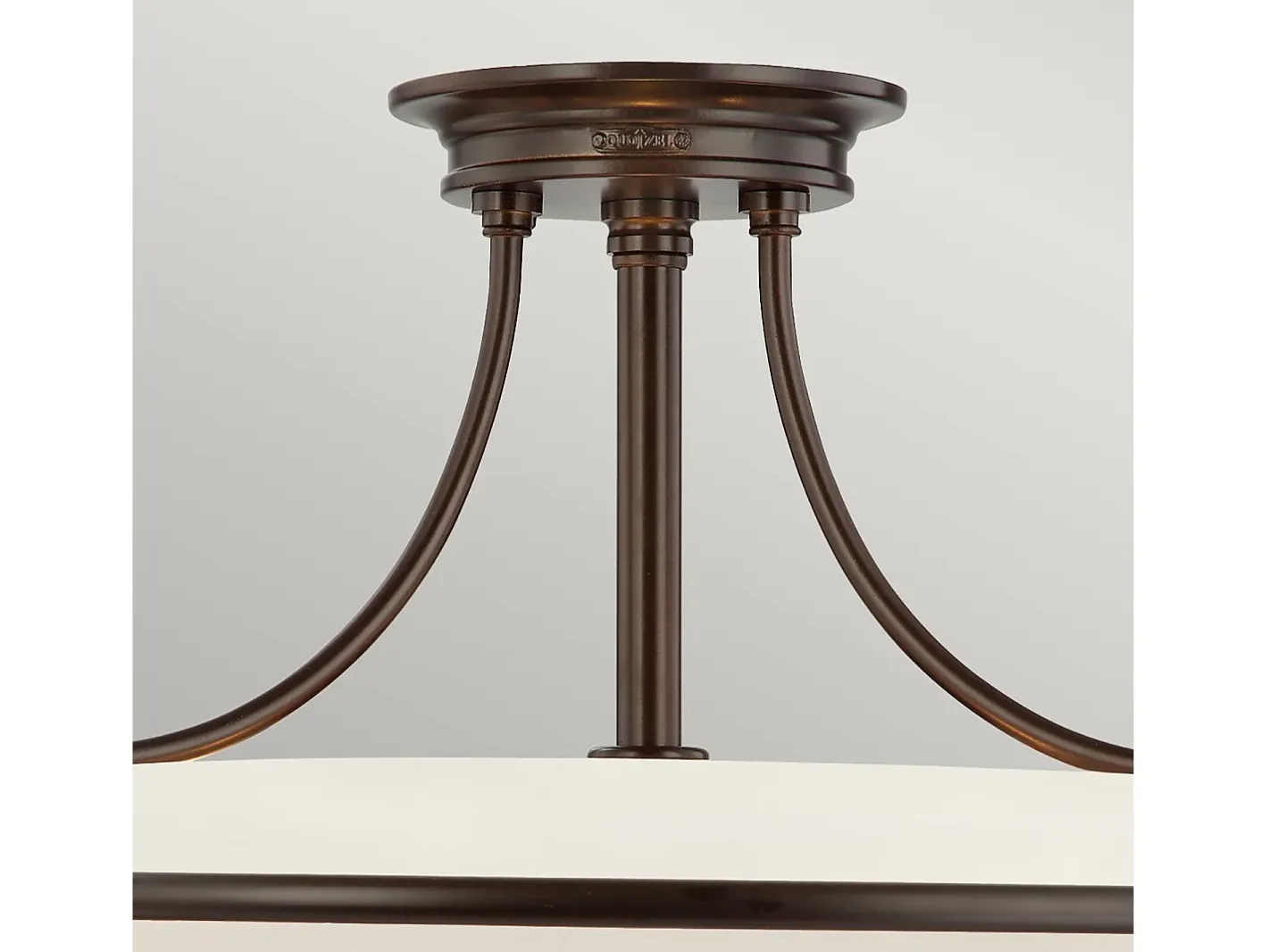 Plafón-Elstead Griffin 4 Ljus Semi Flush Ceiling Light Palladian Brons, E27 Bronce