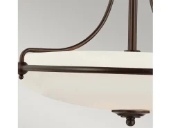 Plafón-Elstead Griffin 4 Ljus Semi Flush Ceiling Light Palladian Brons, E27 Bronce