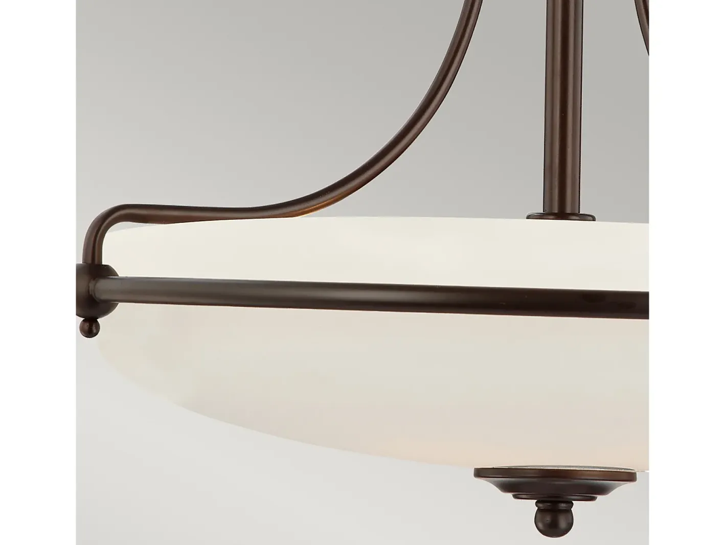 Plafón-Elstead Griffin 4 Ljus Semi Flush Ceiling Light Palladian Brons, E27 Bronce