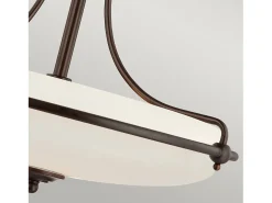 Plafón-Elstead Griffin 4 Ljus Semi Flush Ceiling Light Palladian Brons, E27 Bronce