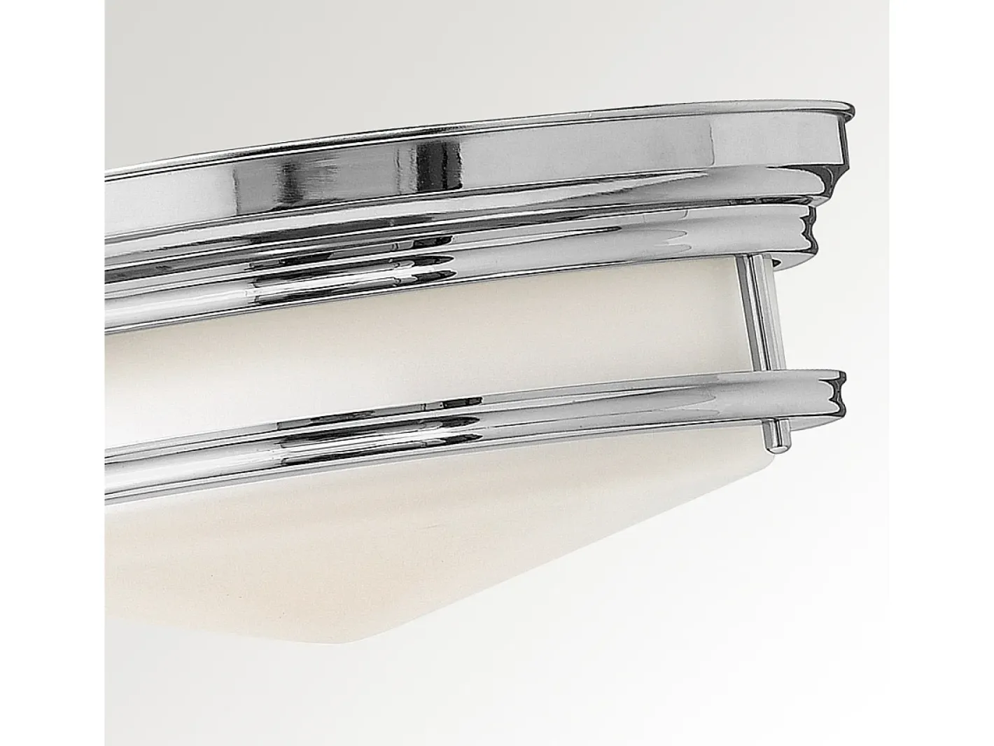 Plafón-Elstead Hadley 3 Ljus Semi Flush Taklampa Krom, E27 Gris