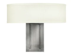 Aplique Para Pared-Elstead Hampton 2 ljus inomhus vägglampa antik nickel, E14 Gris
