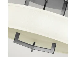 Elstead Hampton 3 Ljus Semi Flush Ceiling Light Antik Nickel, E27 Gris Clearance