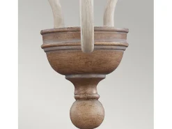 Elstead Hartsville Ljuskrona 3 ljus Beachwood finish, E14 Blanco New