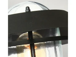 Sale Elstead Helsingor 1 Ljus Kustvägglykta utomhus Ljussvart med PIR-rörelsesensor IP44, E27 Negro