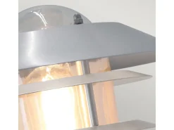 Elstead Helsingor 1 Ljus Utomhusvägglykta Ljus Silver, 304 SS IP44, E27 Plateado Hot