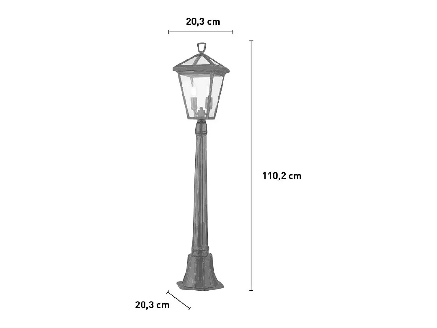 Elstead Hinkley Alford Outdoor Pollard Museum Svart, IP44 Negro