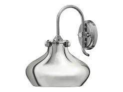 Elstead Hinkley Congress Kupolvägglampa 1x E27 Krom Gris Outlet
