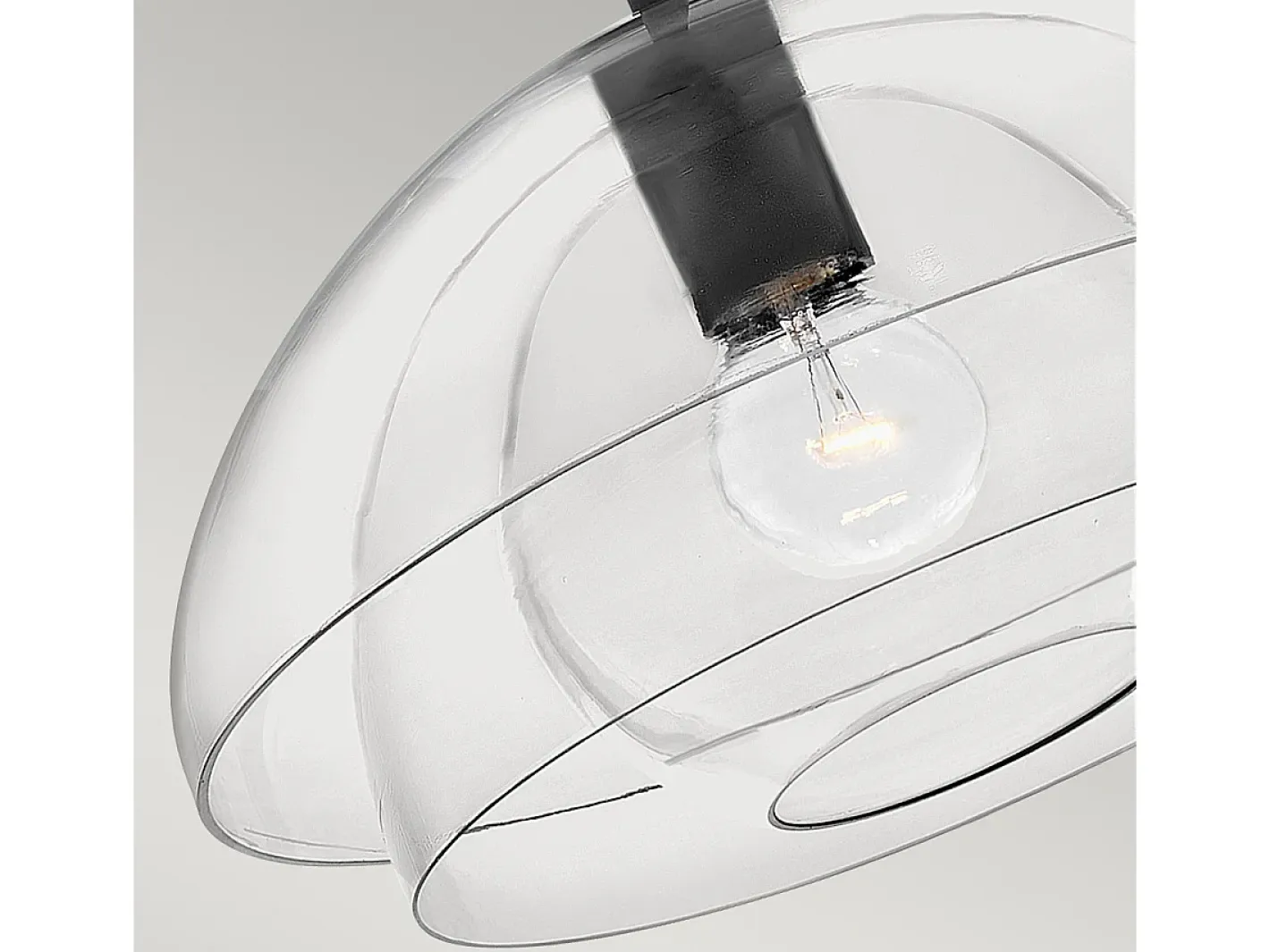 Clearance Elstead Hinkley Lotus Dome Pendel Takljus Svart Negro