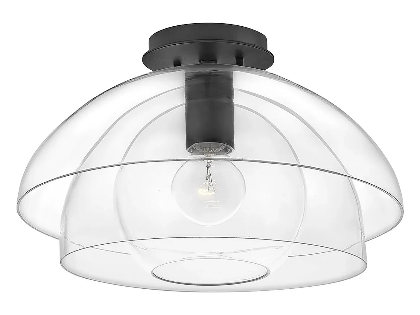 Clearance Elstead Hinkley Lotus Dome Pendel Takljus Svart Negro