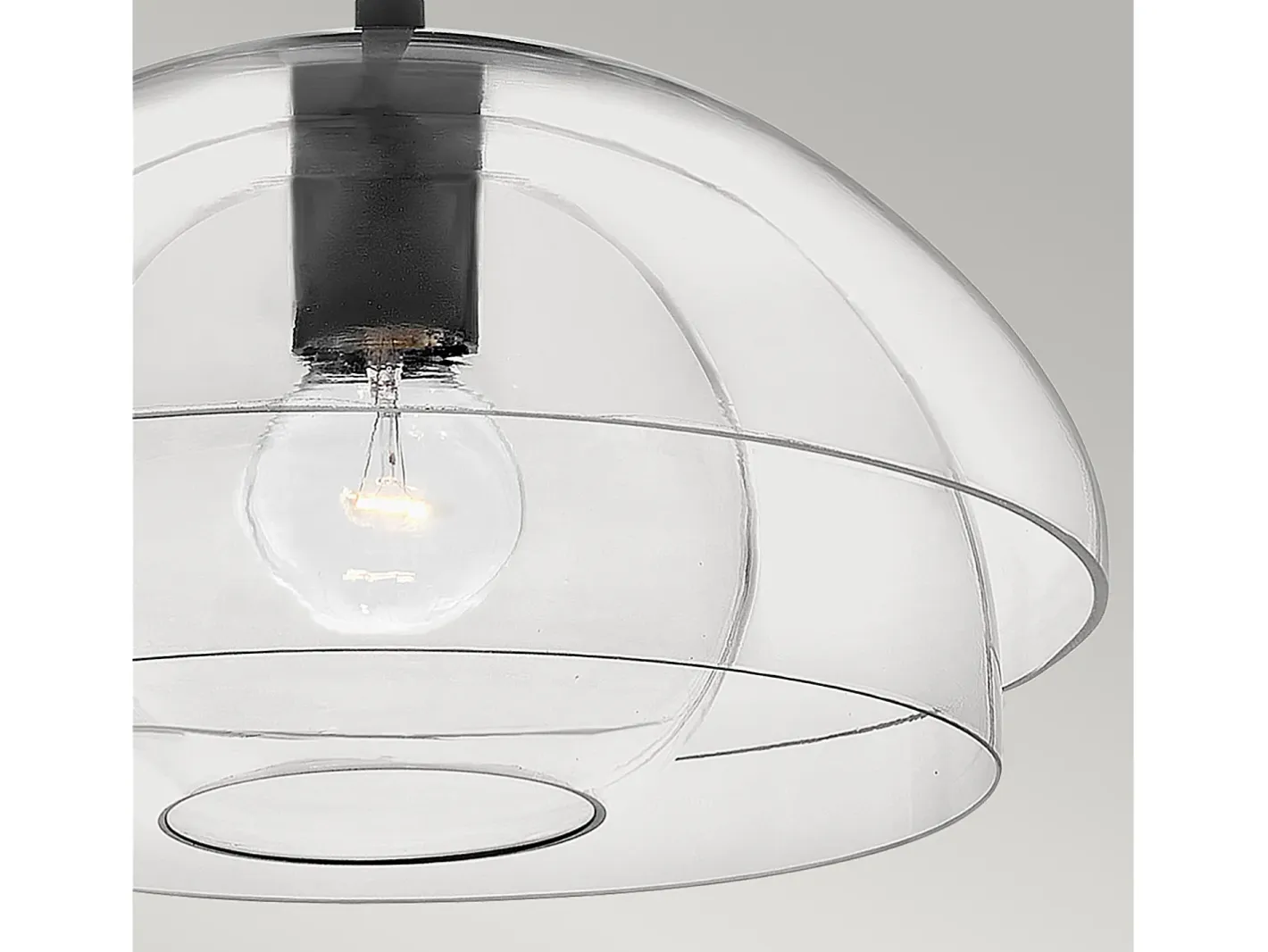 Clearance Elstead Hinkley Lotus Dome Pendel Takljus Svart Negro
