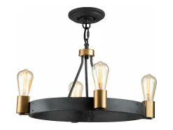 Elstead Hinkley Silas Cylindrisk hängande tak Ljusåldrad zink & Heritage Brass Gris Sale