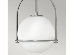 Elstead Hinkley Somerset Globe Pendel Taklampa Borstad Nickel Gris Best