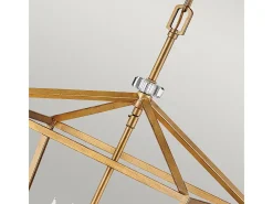 Lámpara Suspendida-Elstead Hinkley Stinson Lyktor Pendel Takljus Distressed Mässing Camel