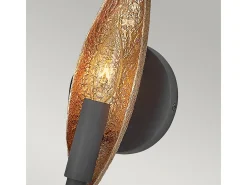 Aplique Para Pared-Elstead Hinkley Willow Vägglampa kolsvart med Deluxe guld Negro