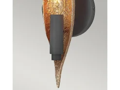 Aplique Para Pared-Elstead Hinkley Willow Vägglampa kolsvart med Deluxe guld Negro