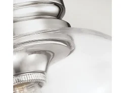 Plafón-Elstead Hounslow 1 Light Flush Light, polerat nickel Gris