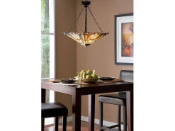 Elstead Inglenook 3 ljus takhänge brons, Tiffany, E27 Bronce Best
