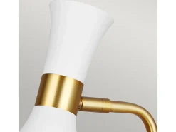 Elstead Joan 1 ljus bordslampa, matt vit, matt vit, polerad mässing, E27 Camel Best