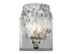 Aplique Para Pared-Elstead Kalli 1 ljus inomhusvägglampa polerad krom IP44, G9 Gris