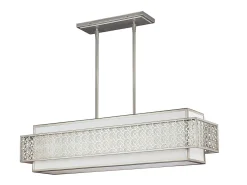 Elstead Kenney 5 Light Ceiling Island Chandelier Pendant Bar Light Silver, E27 Plateado Hot
