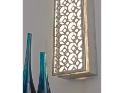 Aplique Para Pared-Elstead Kenney LED 4 ljus inomhus vägglampa Silver Plateado