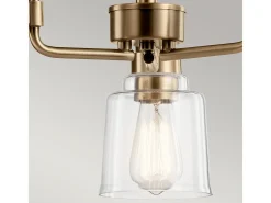 Elstead Kichler Aivian Multi Arm Pendel Tak Ljus Weathered Mässing Camel Clearance