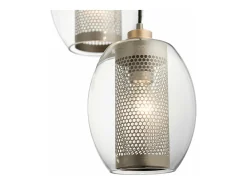 Elstead Kichler Asher Dome Pendel Taklampa Antik Tenn Gris