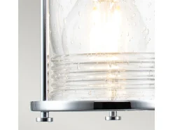 New Elstead Kichler Ashland Vägglampa polerad krom, IP44 Gris