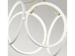 Lámpara Suspendida-Elstead Kichler Ciri Integrerad LED-taklampa vit med champagneguld, 3000K Blanco