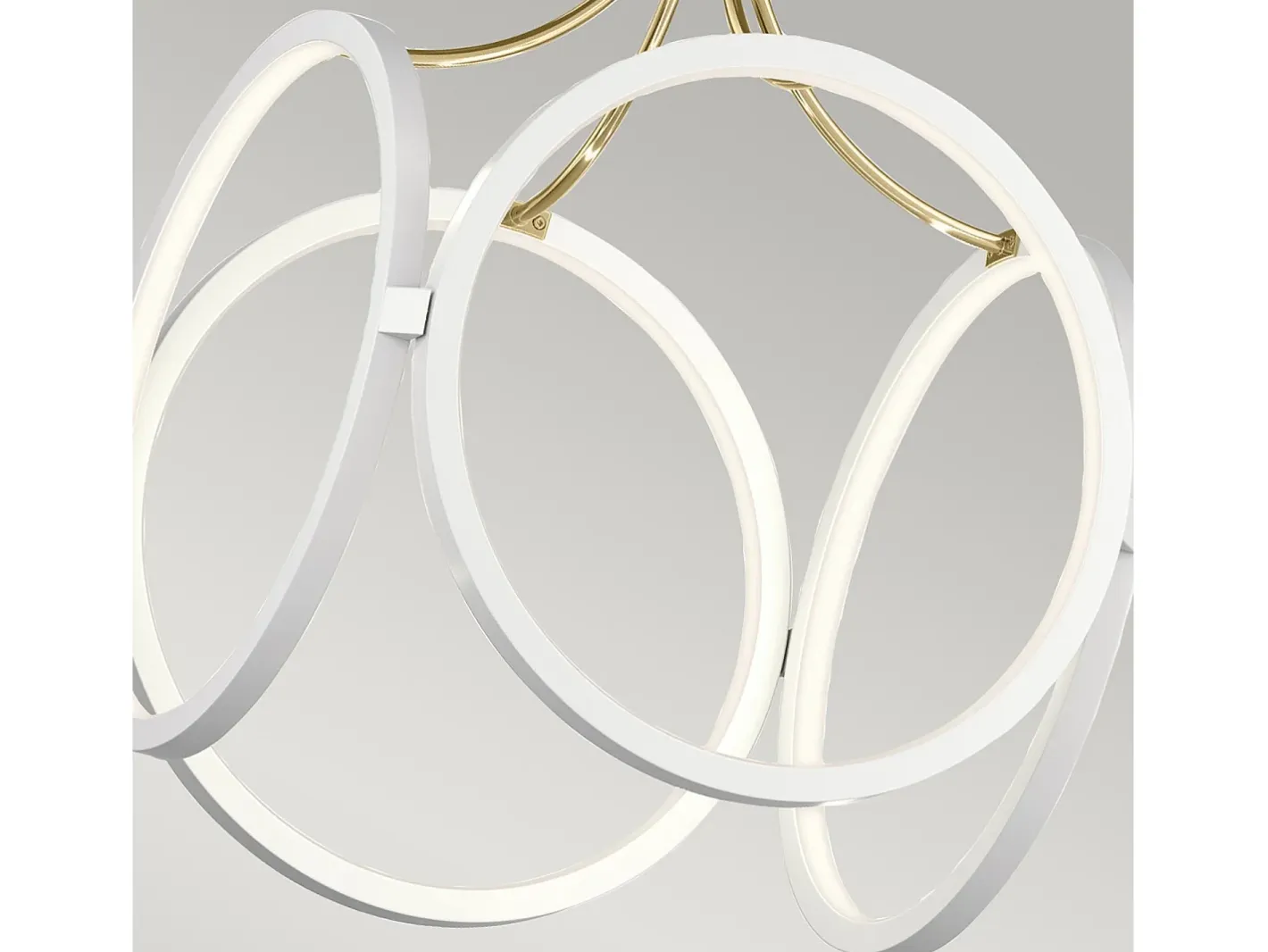 Lámpara Suspendida-Elstead Kichler Ciri Integrerad LED-taklampa vit med champagneguld, 3000K Blanco
