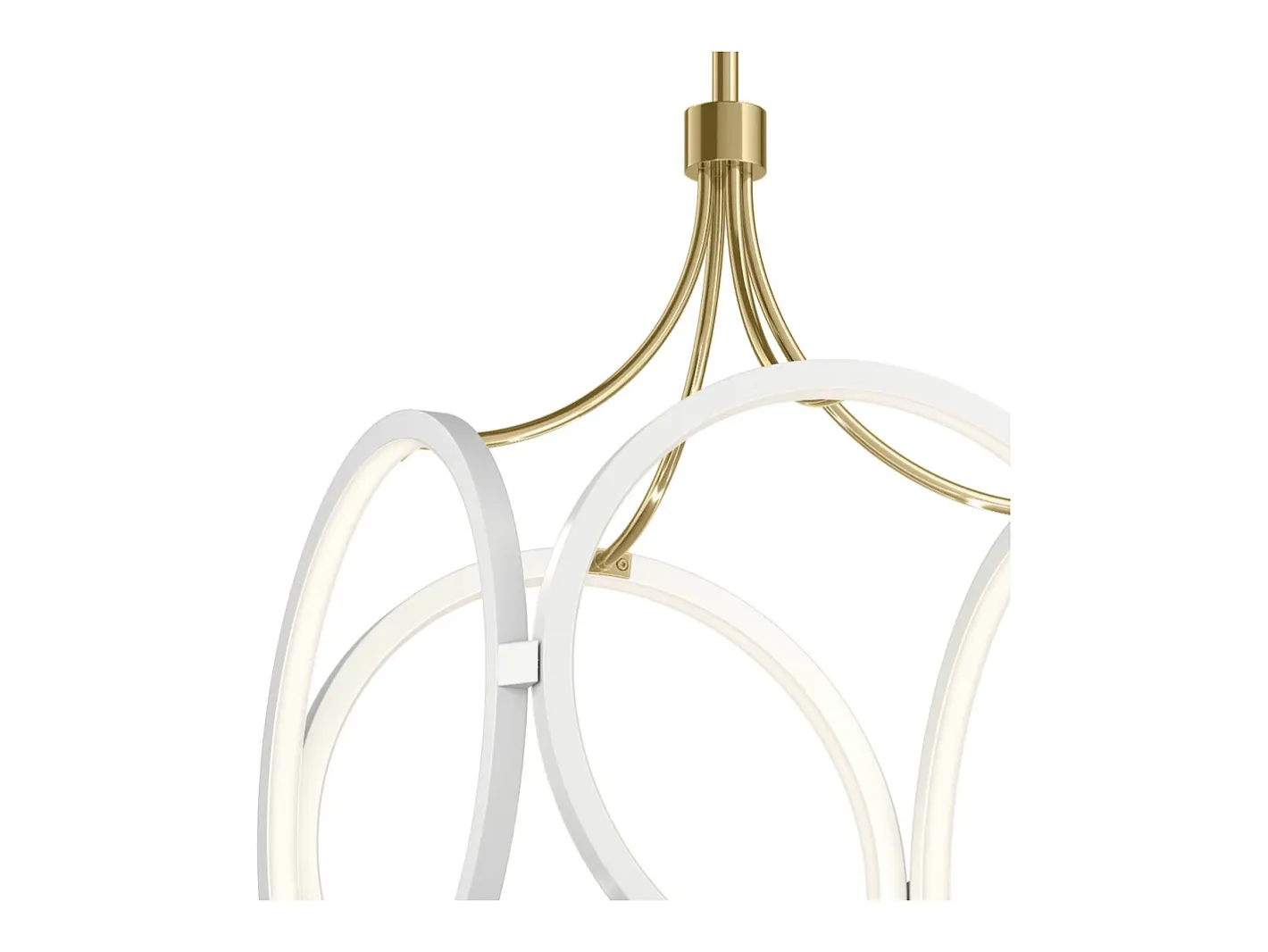 Lámpara Suspendida-Elstead Kichler Ciri Integrerad LED-taklampa vit med champagneguld, 3000K Blanco