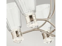 Lámpara Suspendida-Elstead Kichler Kayva Integrerad LED multiarm taklampa polerad nickel, 3000K, IP44 Gris