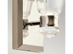Elstead Kichler Kayva Integrerad LED-vägglampa polerad nickel, 3000K, IP44 Gris Hot