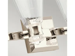 Elstead Kichler Kayva Integrerad LED-vägglampa polerad nickel, 3000K, IP44 Gris