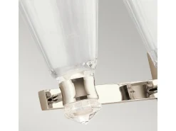 Elstead Kichler Kayva Integrerad LED-vägglampa polerad nickel, 3000K, IP44 Gris