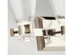 Best Elstead Kichler Kayva Integrerad LED-vägglampa polerad nickel, 3000K, IP44 Gris