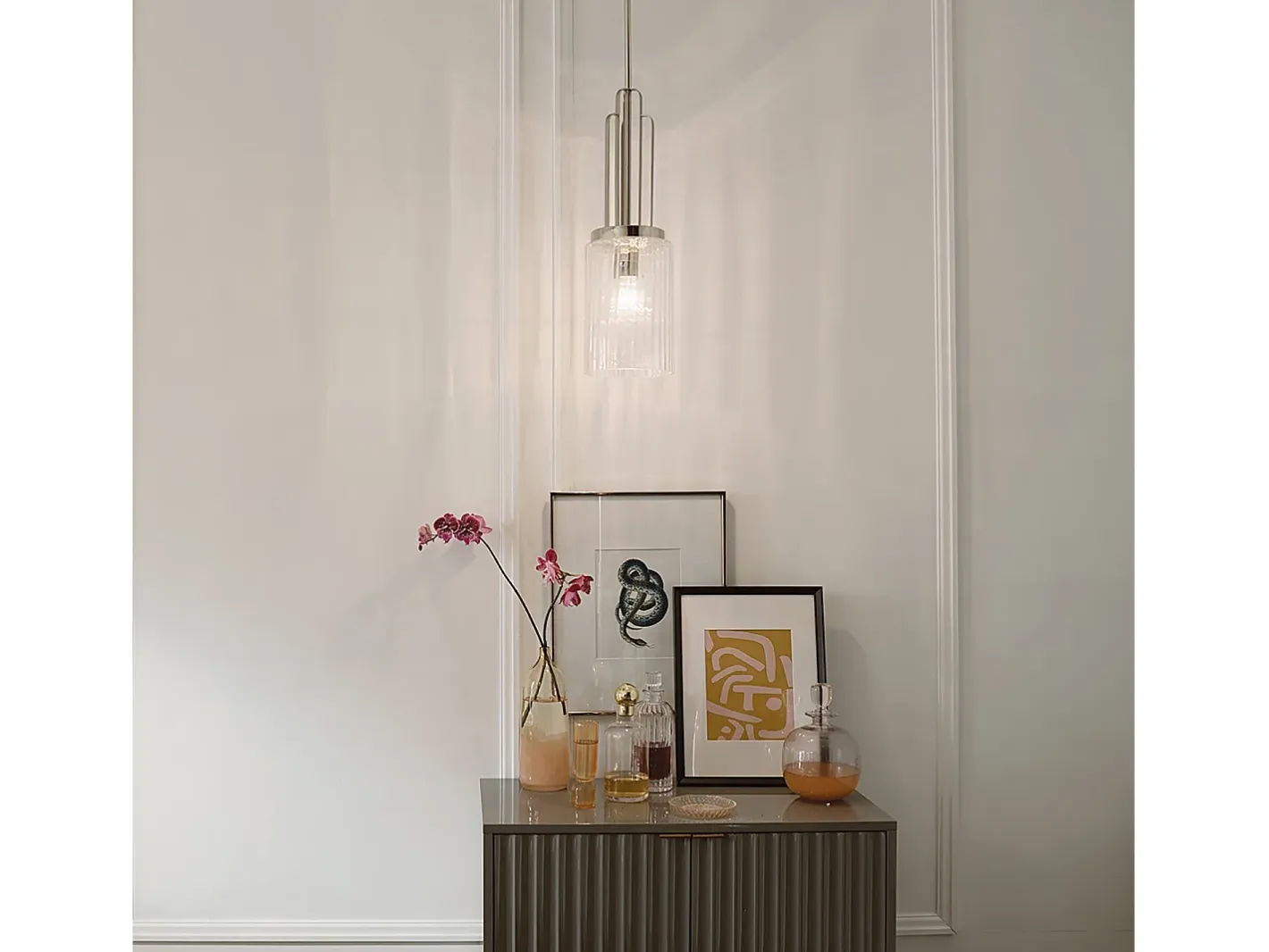 Discount Elstead Kichler Kimrose Kupol taklampa polerad nickel Gris