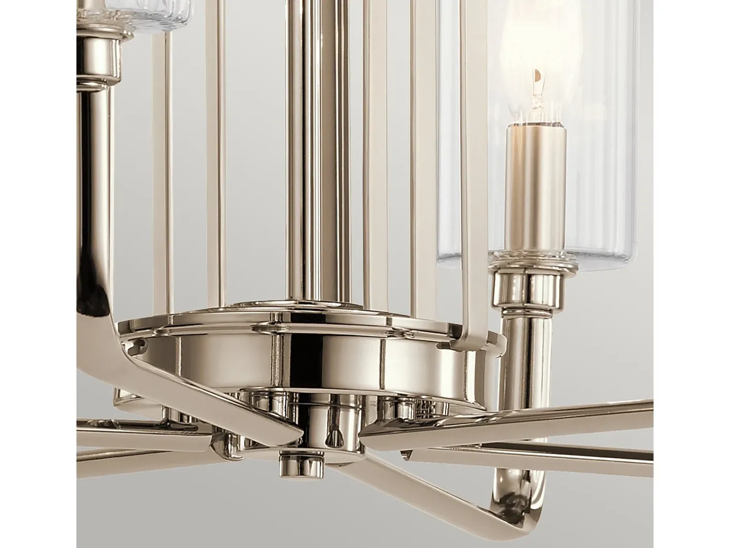 Discount Elstead Kichler Kimrose Multi Arm Pendel Taklampa Polerad Nickel Gris
