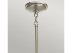 Best Elstead Kichler Tollis Globe Pendel Taklampa Borstad Nickel & Vit Gris