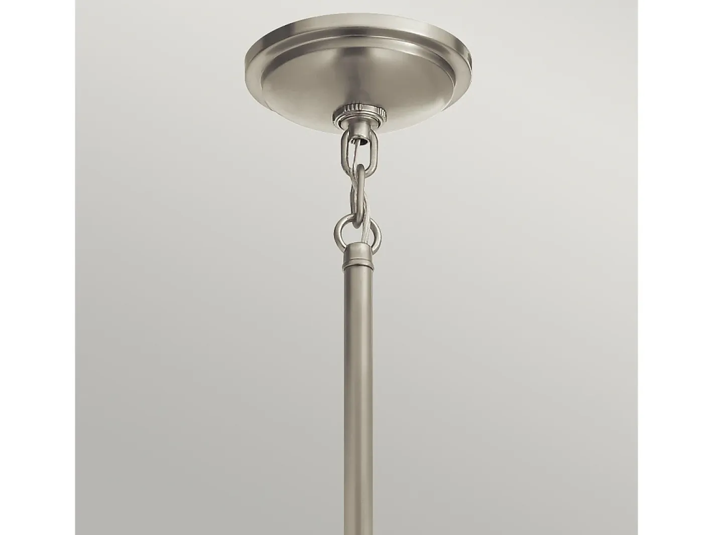 Best Elstead Kichler Tollis Globe Pendel Taklampa Borstad Nickel & Vit Gris