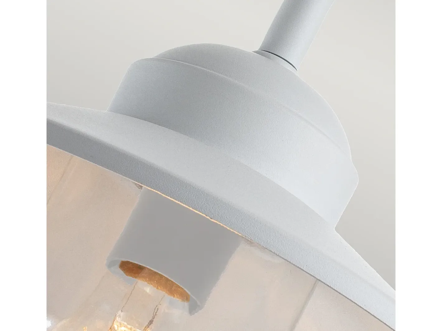 Iluminación Exterior-Elstead Klampenborg Outdoor Dome Vägglampa Vit, IP44 Blanco