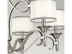 Clearance Elstead Lacey 9 ljus ljuskrona, antikt tenn, E14 Gris