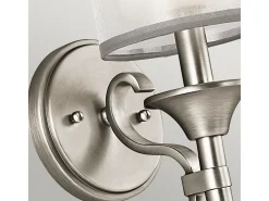 Hot Elstead Lacey 1 ljus vägglampa, antiktenn, E14 Gris