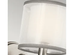 Hot Elstead Lacey 1 ljus vägglampa, antiktenn, E14 Gris