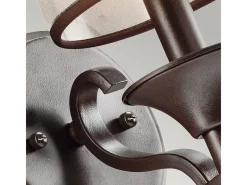 Elstead Lacey 1 Lätt vägglampa Mission Bronze, E14 Bronce Discount