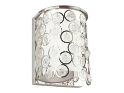 Aplique Para Pared-Elstead Lexi 1 ljus inomhusvägglampa polerad nickel, E27 Gris