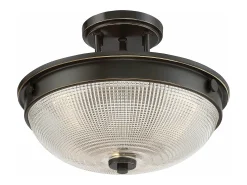 Elstead Mantle 2 Light Semi-Flush - Palladian Bronze, E27 Bronce Clearance